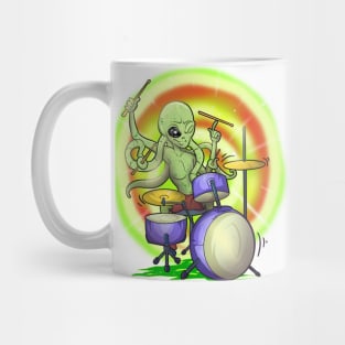 Drummer Squid Alien Mug